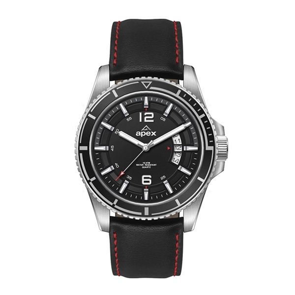 42.5MM STEEL SILVER CASE, 3 HAND MVMT, BLACK DIAL,...... from ASI 67866 Logomark/Valumark