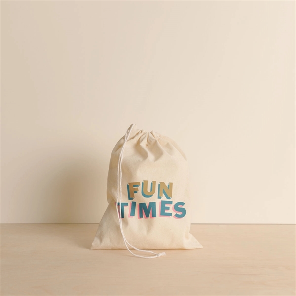 Lightweight 4.5oz. Cotton Muslin material with single-sided cotton drawstring. measuring 8"... from ASI 74710 Numo