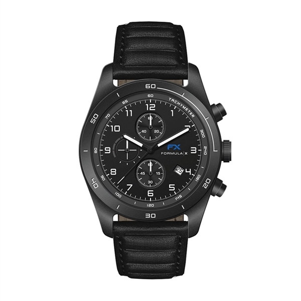 42MM STEEL BLACK CASE, CHRONOGRAPH MVMT, BLACK DIA...... from ASI 67866 Logomark/Valumark