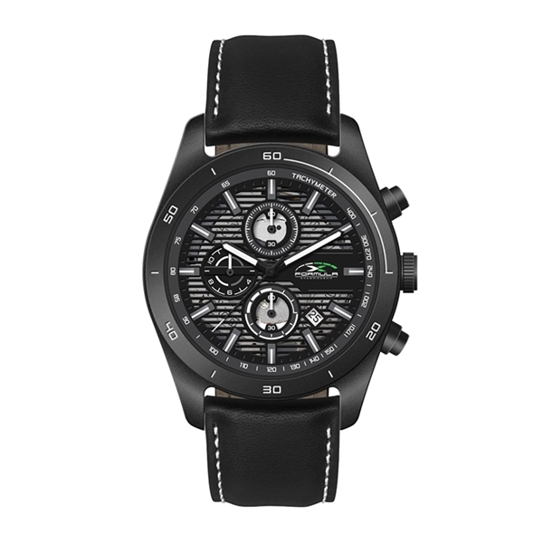 42MM STEEL BLACK CASE, CHRONOGRAPH MVMT, BLACK DIA...... from ASI 67866 Logomark/Valumark