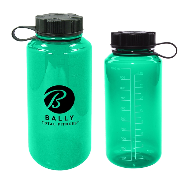 32oz Sport Bottle with a black lid and translucent body.... from ASI 52710 Lincoln Line