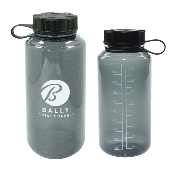 32oz Sport Bottle with a black lid and translucent body.... from ASI 52710 Lincoln Line