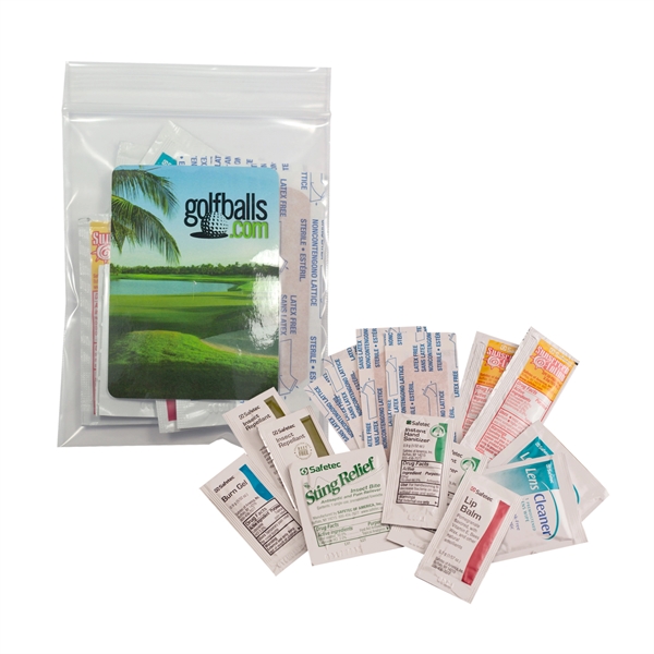 Golf necessities kit with a 5" x 4" plastic pouch and... from ASI 61125 Hit Promotional Products / Hit®