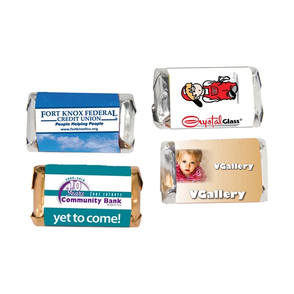 Hershey's miniatures wrapped candies with custom wrappers.... from ASI 61125 Hit Promotional Products / Hit®