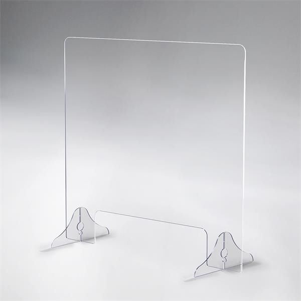 1/8" thick distancing barrier with acrylic legs for doing business while... from ASI 61125 Hit Promotional Products / Hit®