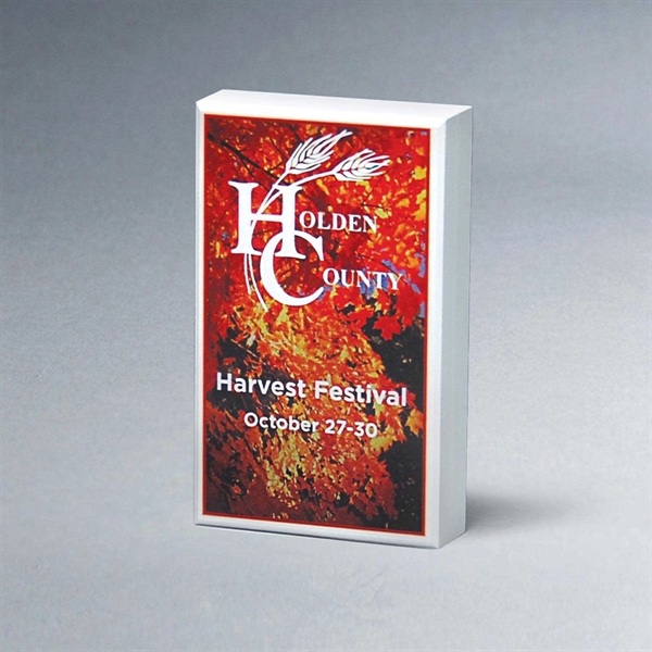 3" x 5" free-standing wood block award with beveled edge. Made... from ASI 61125 Hit Promotional Products / Hit®