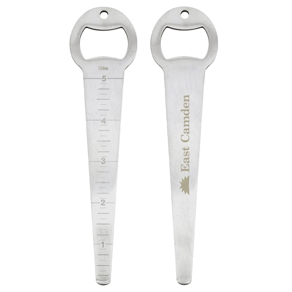 Stainless steel seed depth tool with a bottle opener for opening... from ASI 61125 Hit Promotional Products / Hit®