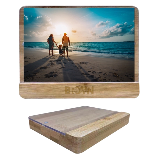 4" x 6" Holliston bamboo photo frame for displaying your most... from ASI 61125 Hit Promotional Products / Hit®