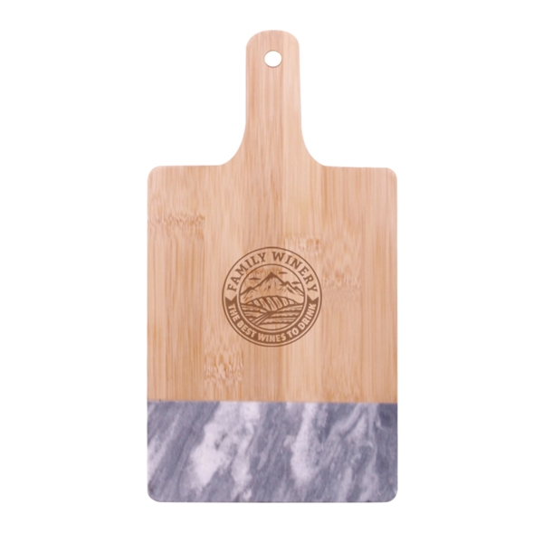 11" x 6" black marble and bamboo cutting board.... from ASI 61125 Hit Promotional Products / Hit®