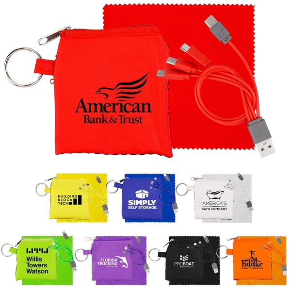 Sporty Charge & Clean Tech Set... from ASI 30208 A P Specialties / AP Specialties