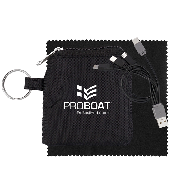 Sporty Charge & Clean Tech Set... from ASI 30208 A P Specialties / AP Specialties