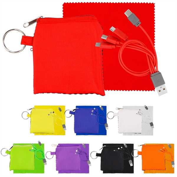 Sporty Charge & Clean Tech Set... from ASI 30208 A P Specialties / AP Specialties