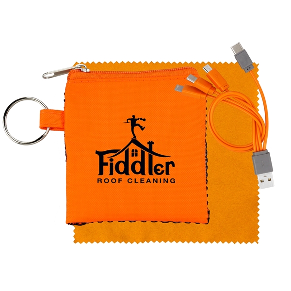 Sporty Charge & Clean Tech Set... from ASI 30208 A P Specialties / AP Specialties