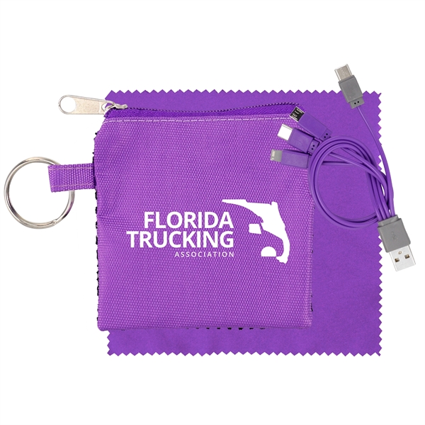 Sporty Charge & Clean Tech Set... from ASI 30208 A P Specialties / AP Specialties