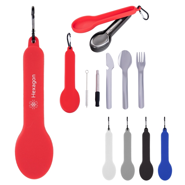 1.25" x 7.25" x 2" stainless steel fork, spoon and knife... from ASI 61125 Hit Promotional Products / Hit®