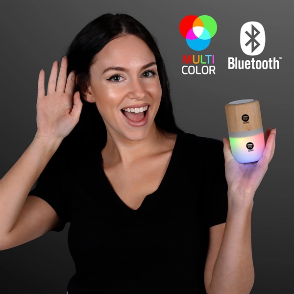 4.25" Light Up Speaker, Bluetooth + Rechargeable; Blank and Imprinted Pricing... from ASI 34194 ALightPromos