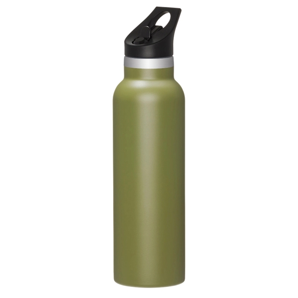 20-oz. double wall, vacuum insulated, stainless steel water bottle with leak-resistant... from ASI 57655 STOPNGO Line