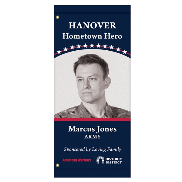 Custom digitally printed avenue banner. 54" x 24"... from ASI 80228 Quinn