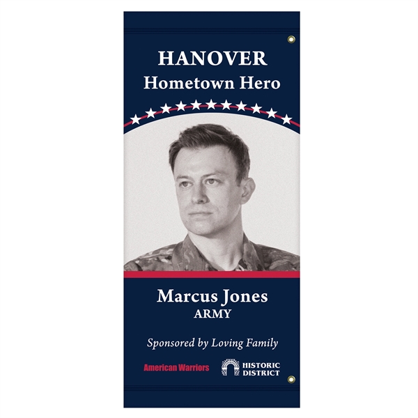 Custom digitally printed avenue banner. 54" x 24"... from ASI 80228 Quinn