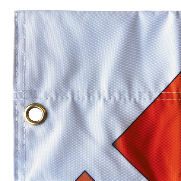 Custom digitally printed polyester avenue banner. 36"H x 18"W... from ASI 80228 Quinn