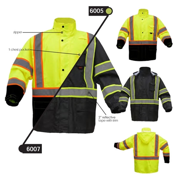 Two tone mesh lined rain jacket.... from ASI 58492 GSS Safety LLC
