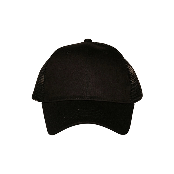 Six panel cotton and polyester buckram cap with mesh back, sweatband... from ASI 62088 IDProductsource