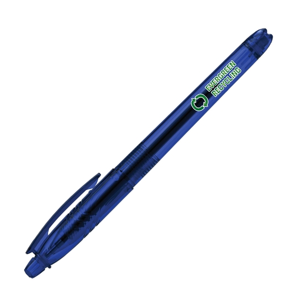 100% recycled PET plastic pen with translucent barrel, plunger and pocket... from ASI 62088 IDProductsource