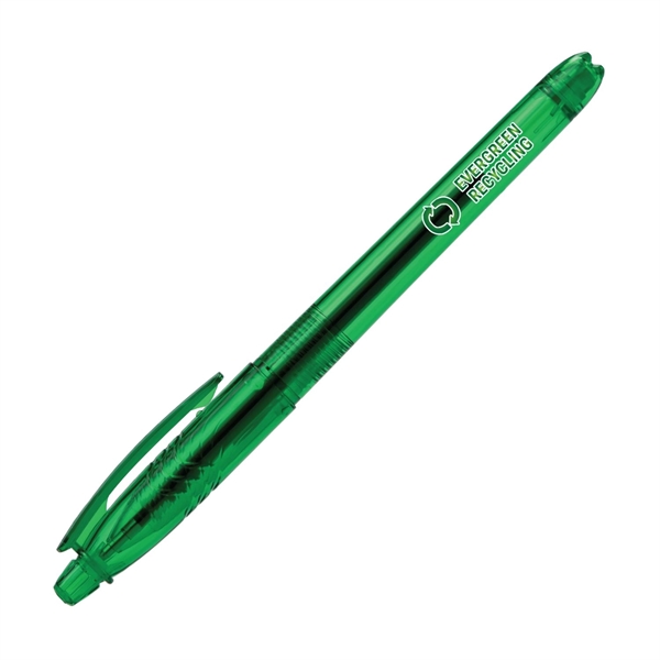 100% recycled PET plastic pen with translucent barrel, plunger and pocket... from ASI 62088 IDProductsource
