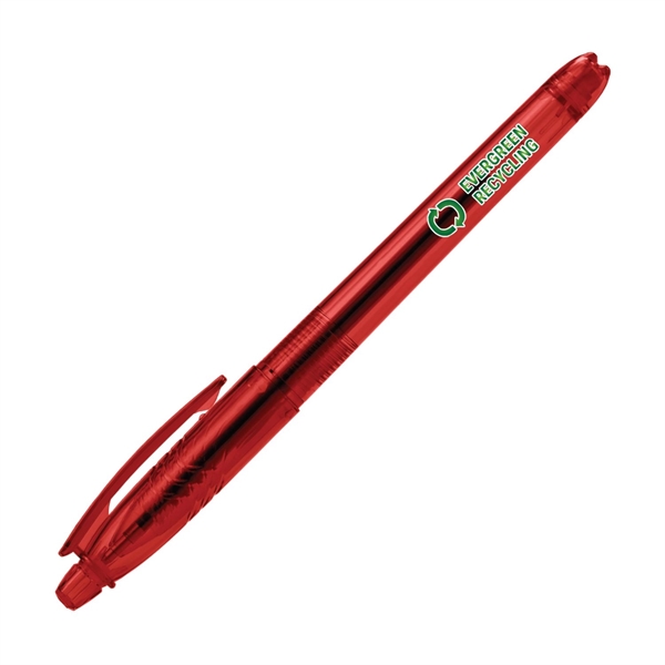 100% recycled PET plastic pen with translucent barrel, plunger and pocket... from ASI 62088 IDProductsource