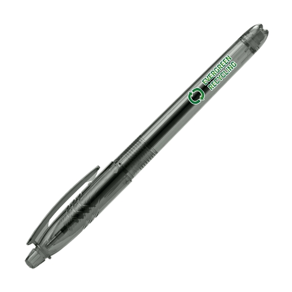 100% recycled PET plastic pen with translucent barrel, plunger and pocket... from ASI 62088 IDProductsource