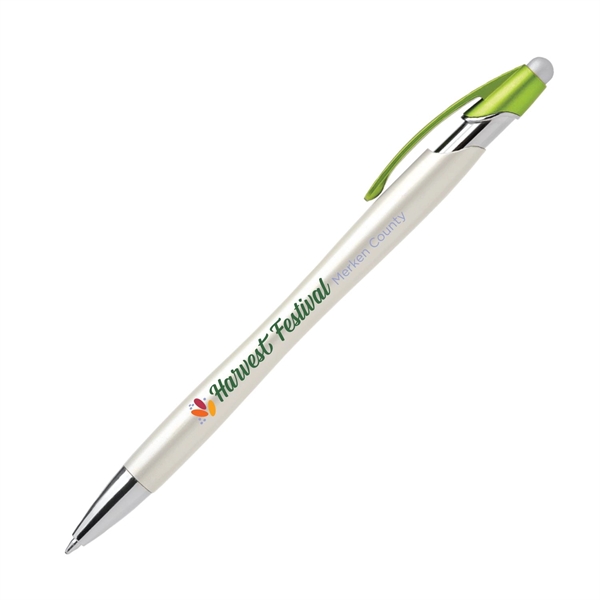 5.8" x .41" x 1.29" Nimbus Pearl plastic pen and stylus... from ASI 62088 IDProductsource