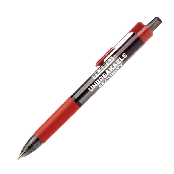 Click-action plastic pens with translucent barrel and pocket clip.... from ASI 62088 IDProductsource