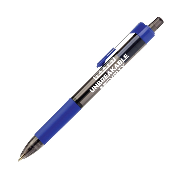 Click-action plastic pens with translucent barrel and pocket clip.... from ASI 62088 IDProductsource