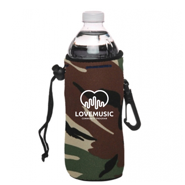 Neoprene beaded drawstring cooler and 12 ounce longneck bottles and one-color... from ASI 62088 IDProductsource