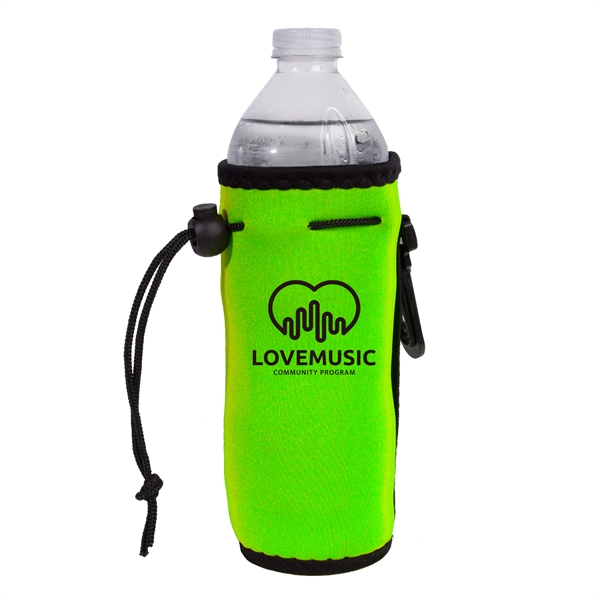 Neoprene beaded drawstring cooler and 12 ounce longneck bottles and one-color... from ASI 62088 IDProductsource