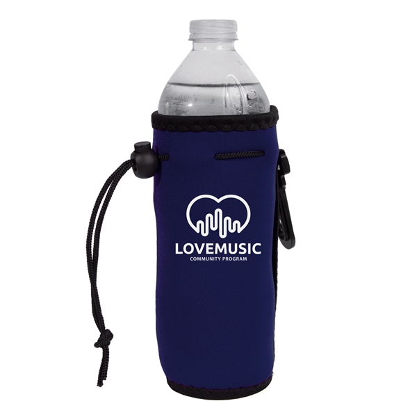 Neoprene beaded drawstring cooler and 12 ounce longneck bottles and one-color... from ASI 62088 IDProductsource