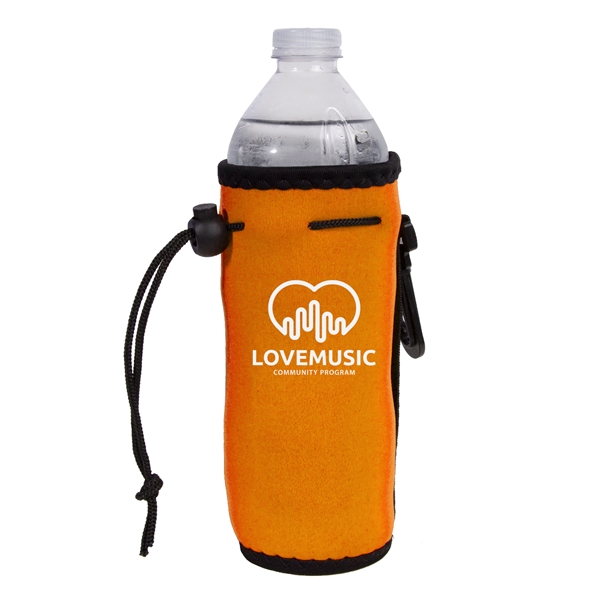 Neoprene beaded drawstring cooler and 12 ounce longneck bottles and one-color... from ASI 62088 IDProductsource