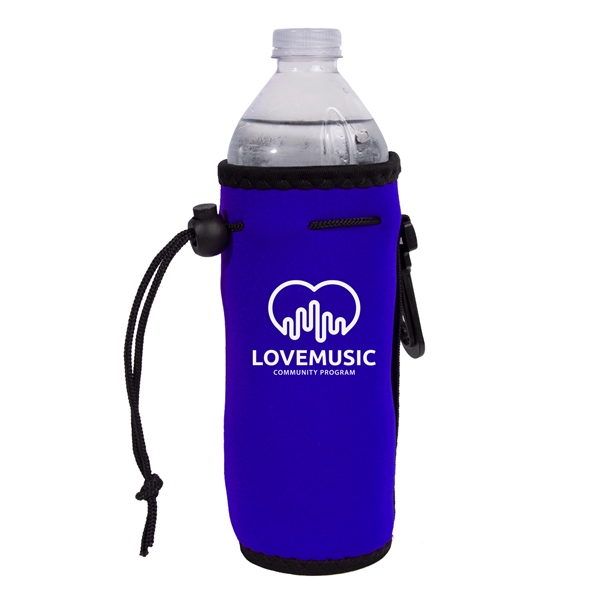 Neoprene beaded drawstring cooler and 12 ounce longneck bottles and one-color... from ASI 62088 IDProductsource
