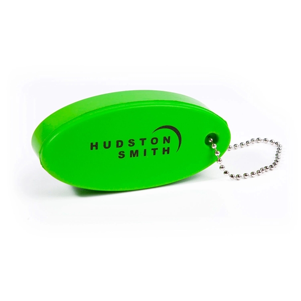 3.25" x 1.35" x .75" squeezable polyurethane floating keychain with beaded... from ASI 62088 IDProductsource