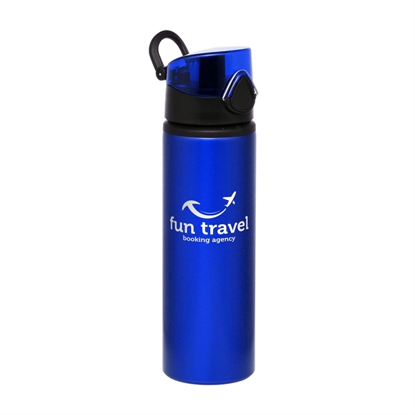 25-ounce aluminum water bottle with push-release translucent cap and carabiner clip.... from ASI 62088 IDProductsource