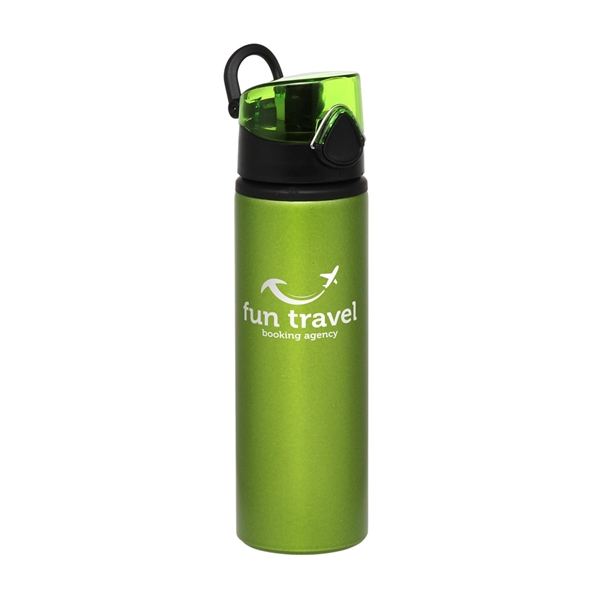 25-ounce aluminum water bottle with push-release translucent cap and carabiner clip.... from ASI 62088 IDProductsource