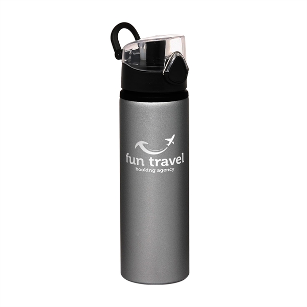 25-ounce aluminum water bottle with push-release translucent cap and carabiner clip.... from ASI 62088 IDProductsource