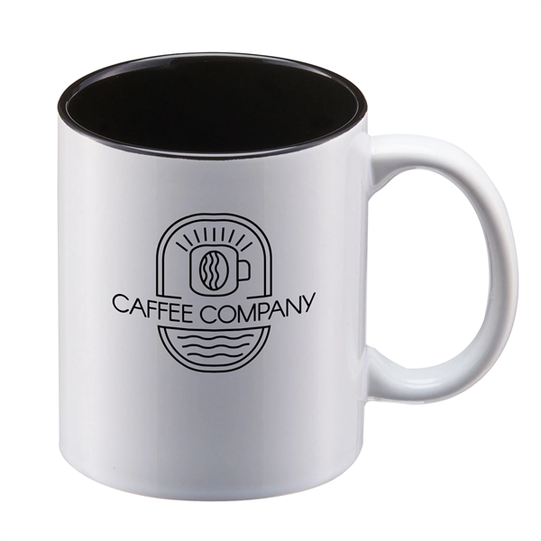 11 oz. ceramic stoneware mug with C-shape handle for easy grip,... from ASI 52840 Evans Manufacturing
