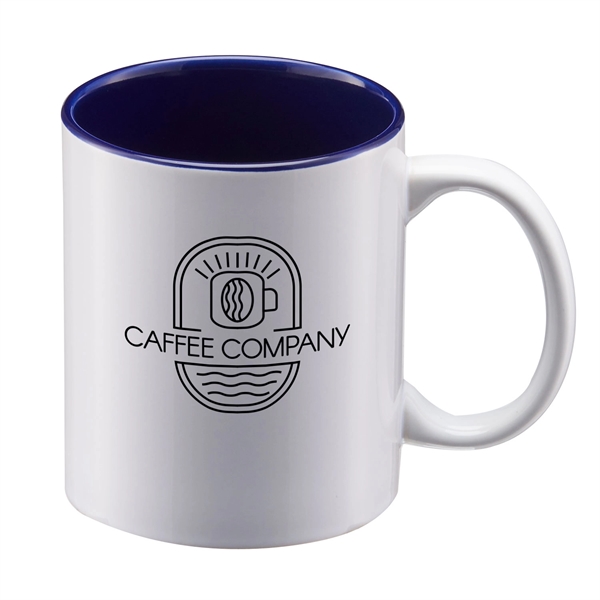 11 oz. ceramic stoneware mug with C-shape handle for easy grip,... from ASI 52840 Evans Manufacturing