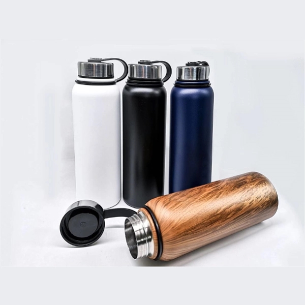 Doubled wall stainless steel, 40 oz. vacuum bottle, leak proof tight... from ASI 40544 Binaco