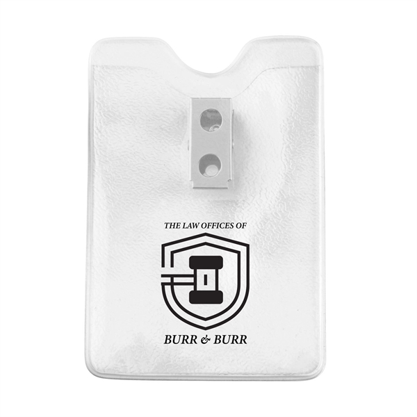 2.63" x 3.92" clear vinyl vertical badge holder with two-hole clip... from ASI 62088 IDProductsource