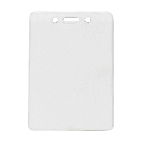 3.18" x 4.78" clear vinyl vertical badge holder with chain holes.... from ASI 62088 IDProductsource