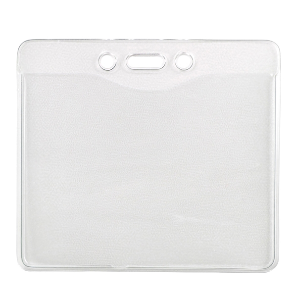 4.30" x 3.90" clear vinyl vertical badge holder with slot and... from ASI 62088 IDProductsource