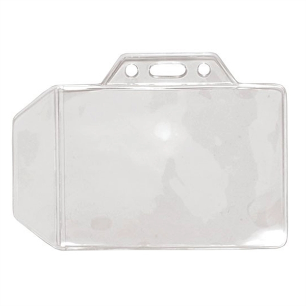 2.60" x 3.60" clear vinyl horizontal badge holder with tuck-in flap,... from ASI 62088 IDProductsource