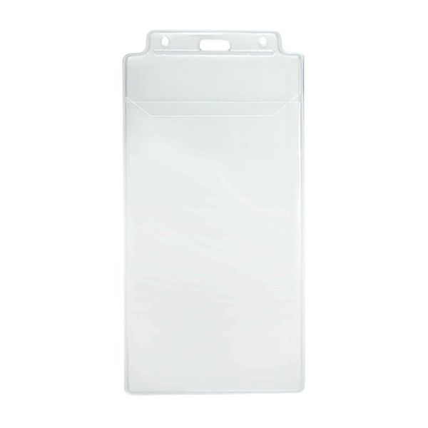 4.12" x 8.63" clear vinyl vertical top loading badge holder with... from ASI 62088 IDProductsource